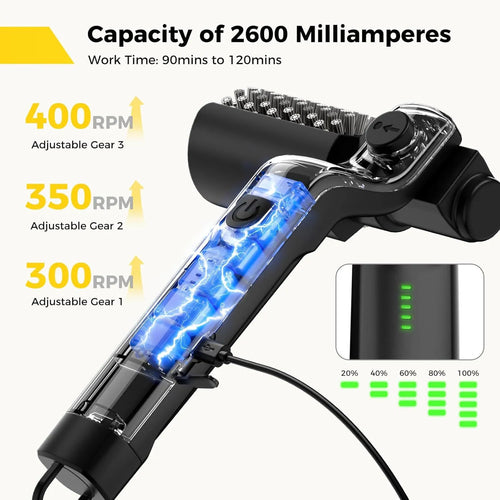 🔥 HOT SALE 🧼 Cordless Rotary Grill Brush – High-Speed Bristle-Free Cleaning for Tough Grease