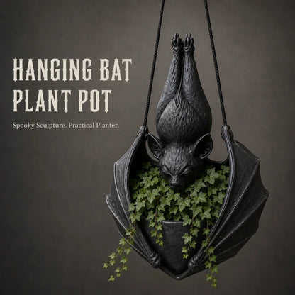 🦇 50% OFF Today 🌿 Gothic Hanging Bat Planter