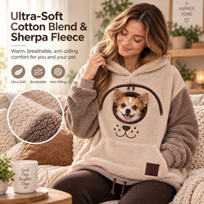 🐾 Cozy Pet Carrier Hoodie🐾 – Soft Fleece Cuddle Pouch Sweatshirt for Cats & Small Dogs🐾