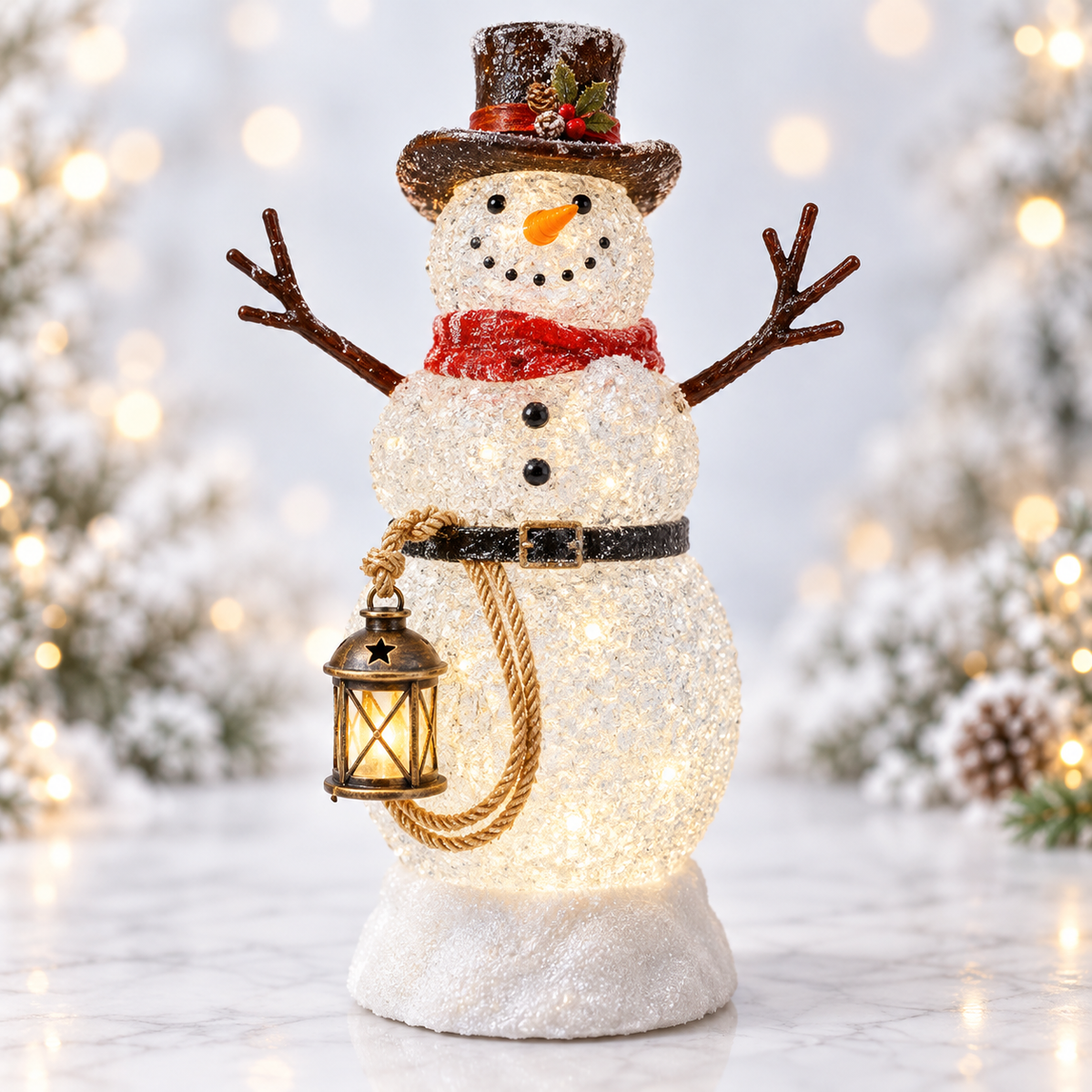 🎄 Enchanted Musical Snowfall Christmas Lantern with Glowing Lights
