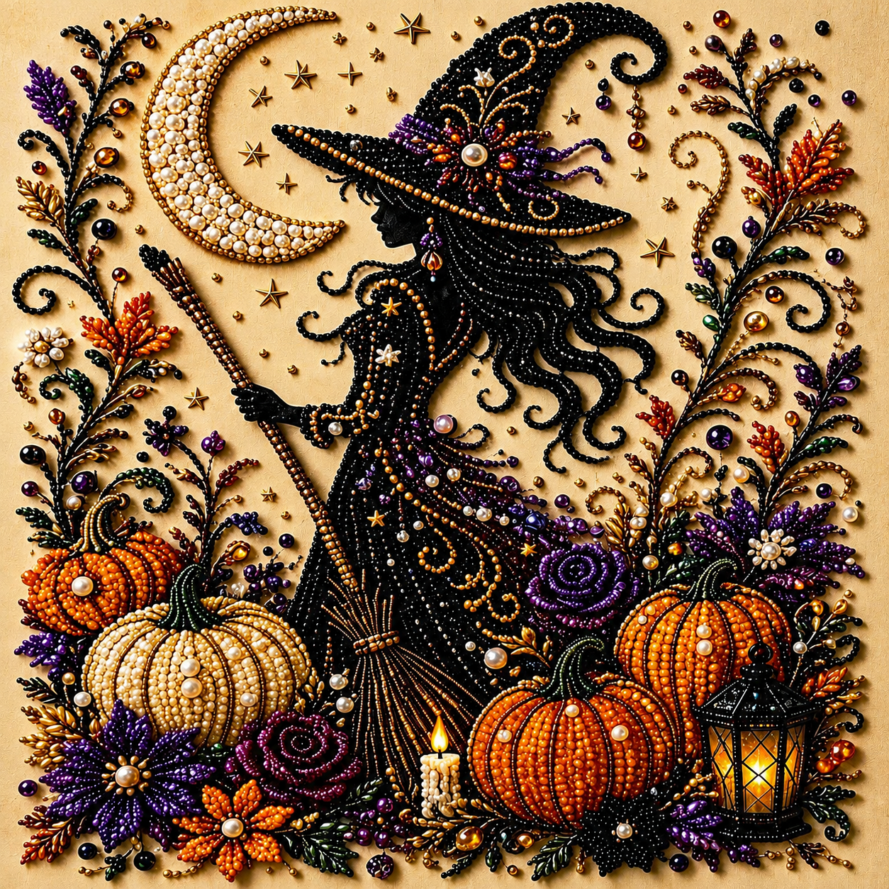Halloween Ghost Diamond Painting Kit – Pumpkin Cat DIY Home Decor