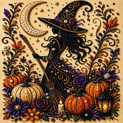 Halloween Ghost Diamond Painting Kit – Pumpkin Cat DIY Home Decor