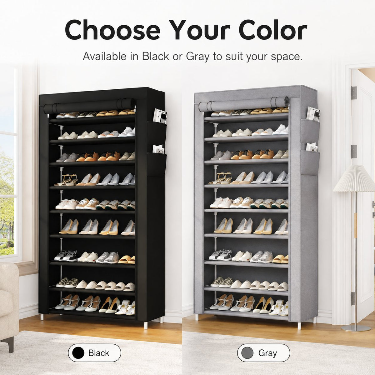 👟 Home Organization Sale 50% OFF — Large Capacity Shoe Storage Cabinet | Multi-Level Entryway Shoe Organizer With Dust Cover