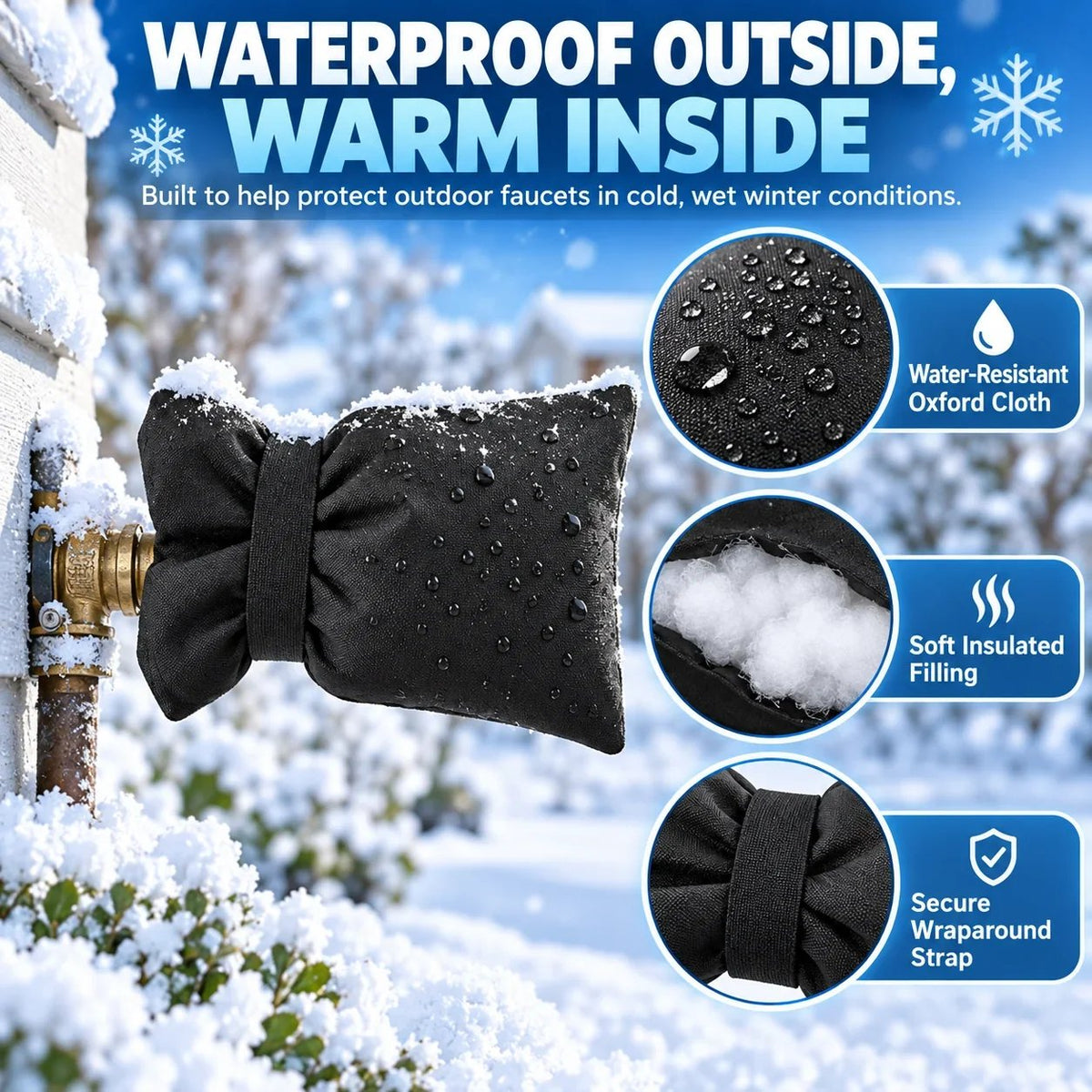 💯🔥HOT SALE🔥❄️ Outdoor Faucet Cover | Winter Freeze Protection Insulated Spigot Protector