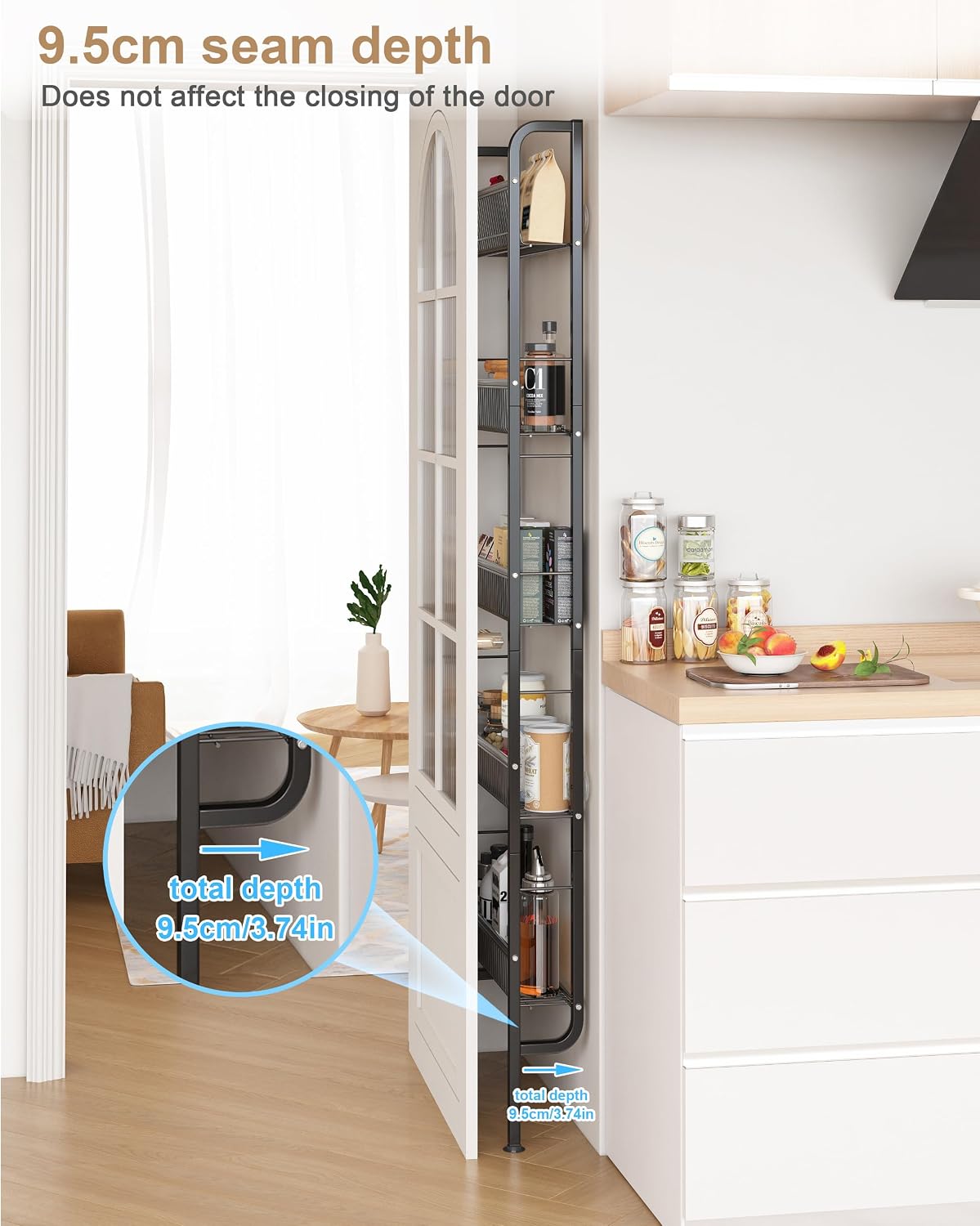 🚪 50% OFF 5-Tier Over Door Storage Rack – Maximize Your Space