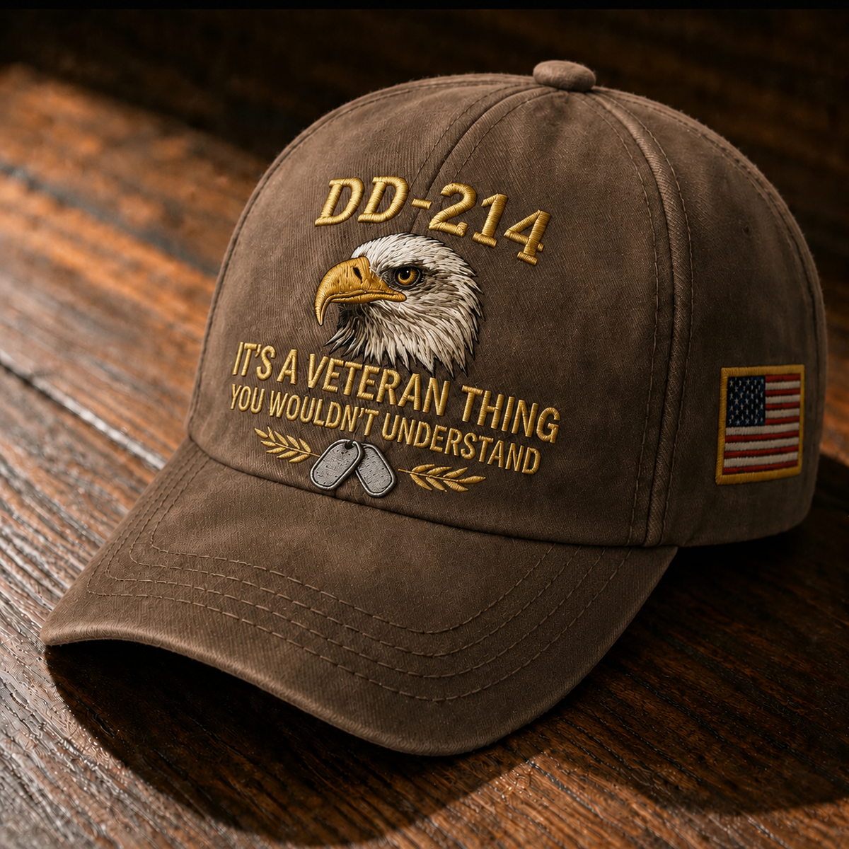 🎖️ DD-214 Veteran Pride Embroidered Baseball Cap with Commemorative Honor Coin 🦅
