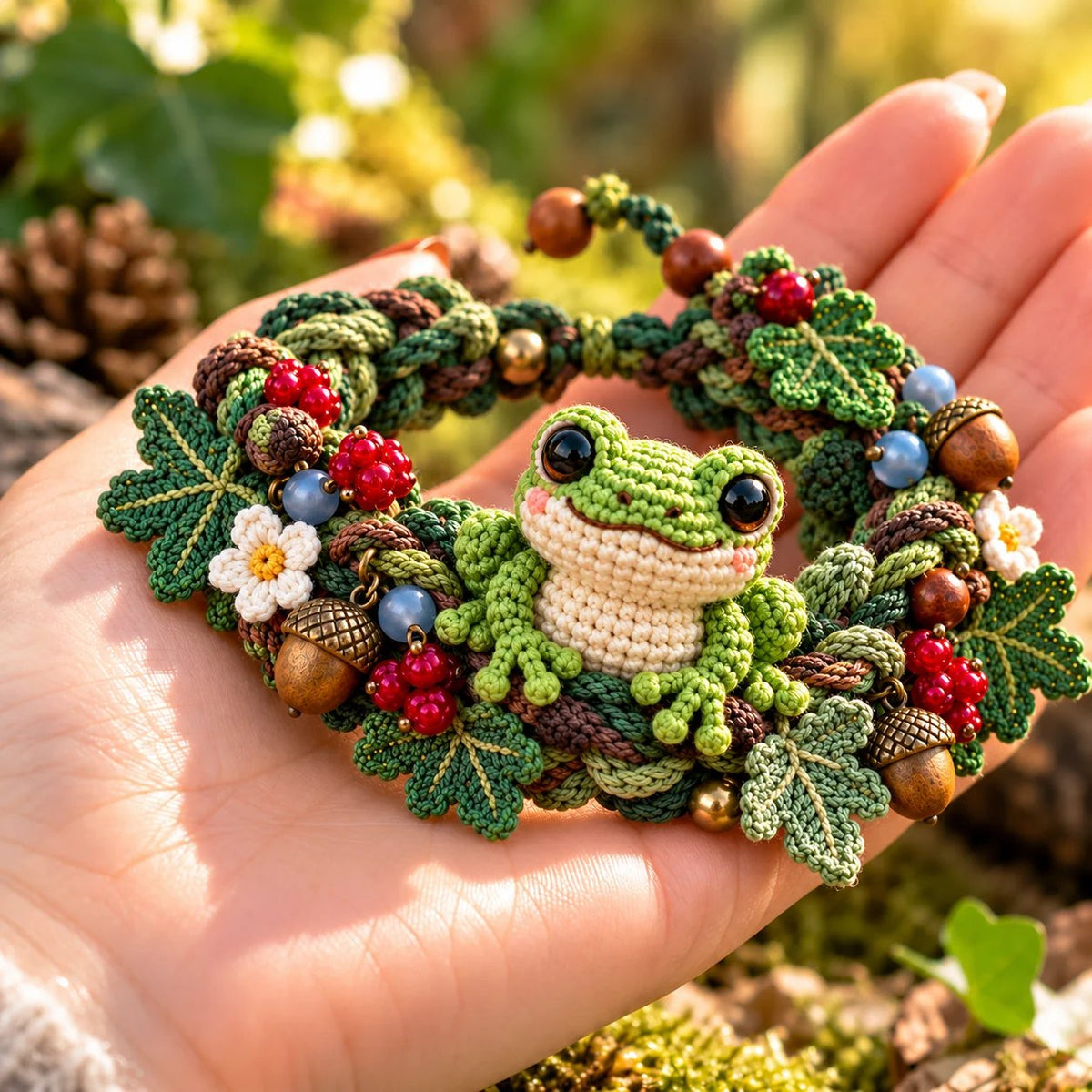 🔥Last Day 49% OFF - 🌿🧶 Woodland Wrist Friends™ – Handmade Crochet Animal Bracelet Collection