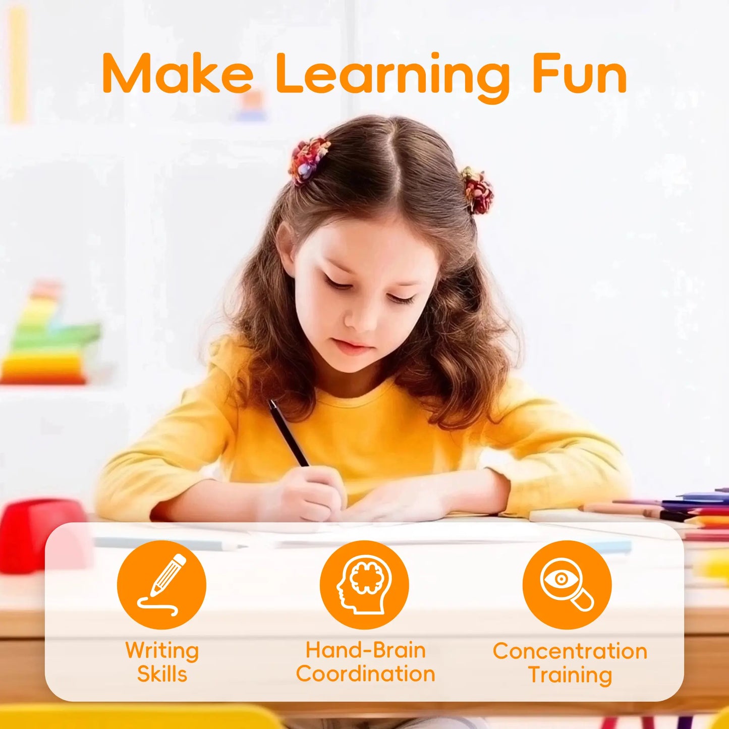 🔥 50% OFF ✏️ 6-in-1 Reusable Grooved Handwriting Workbook Set