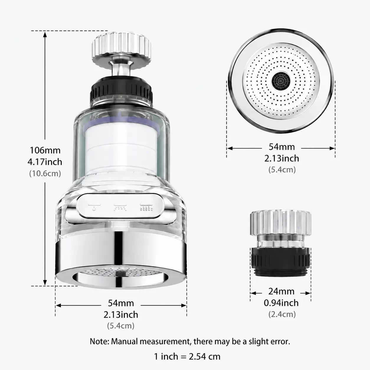 ✨ 50% OFF 3-Mode Rotating Faucet Sprayer for Easier Cleaning