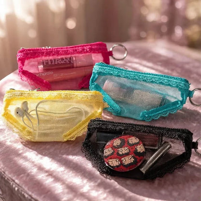 Unique Panties Shape Mesh Cosmetic Bag🩲
