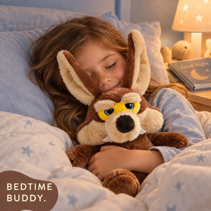 🐺 Realistic Big-Eared Coyote Plush – Soft Woodland Stuffed Animal