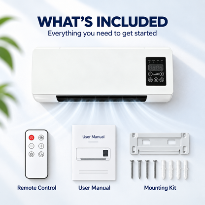 ⚡ FINAL SALE 50% OFF – Wall Mounted Fan & Heater With Remote Control