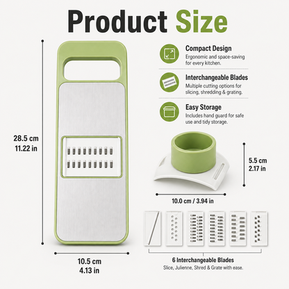 🔥 50% OFF 6-in-1 Vegetable Slicer 🥕 Slice, Shred & Prep Faster
