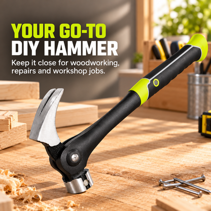 🔥 50% OFF – Multi-Function Hammer with Magnetic Nail Assist & Adjustable Claw 🔨