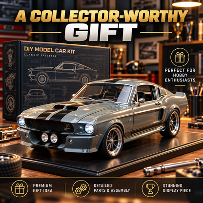 🔥LAST DAY 49%🏎️ 1967-Inspired GT500 Fastback DIY Model Car Kit – Build & Display