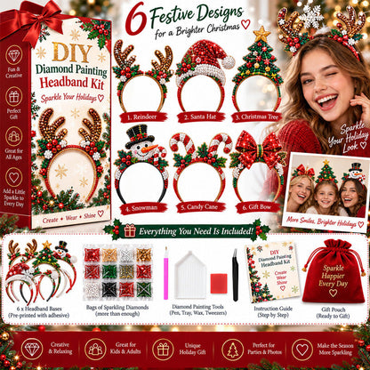 🎄 DIY Christmas Headband Making Kit – Create Your Own Festive Style ✨🎀