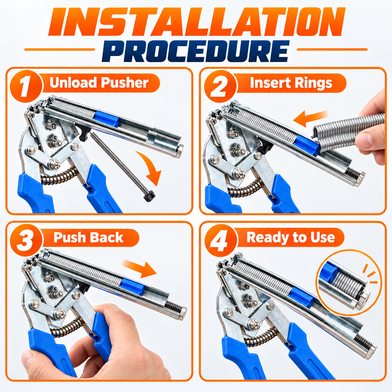 🔥 LIMITED TIME 49% OFF – Type M Hog Ring Pliers Kit + 600PCS Hog Rings Included