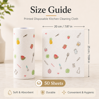 🍳 49% OFF 50-Sheet Kitchen Cleaning Cloth Roll – Thick, Absorbent & Wet/Dry Use