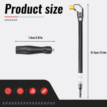 🔧 50% OFF Flexible Right Angle Drill Extension — Reach Screws Your Drill Can't