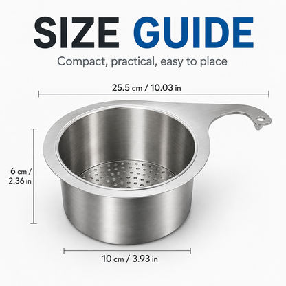 🔥 48% OFF 304 Stainless Steel Hanging Sink Strainer Basket – Rinse, Drain & Prep With Ease