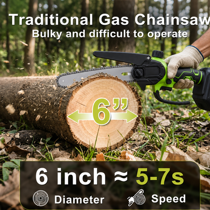 🔥 48% OFF 6-Inch Cordless Mini Chainsaw – Powerful & Easy Cutting 🌲