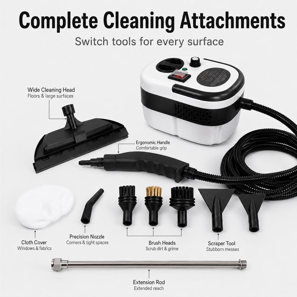 🔥 48% OFF Portable Steam Cleaner for Kitchen, Grout, Upholstery & Car Interiors