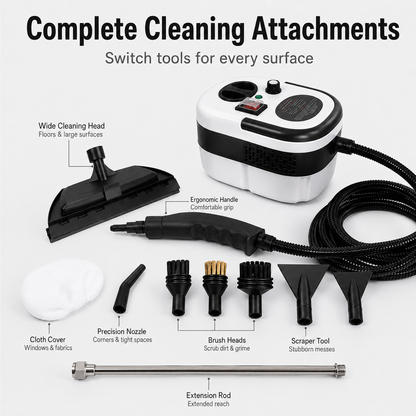 🔥 48% OFF Portable Steam Cleaner for Kitchen, Grout, Upholstery & Car Interiors