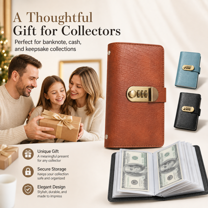 💵 50% OFF Secure Banknote Collection Booklet – Holds Up to 100 Notes 🔐