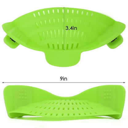 🍝 Clip-On Silicone Pot Strainer – Drain Pasta Fast Without A Bulky Colander