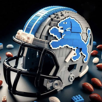 🏈 Building Block Football Helmet – 300+ Piece Collectible Construction Set