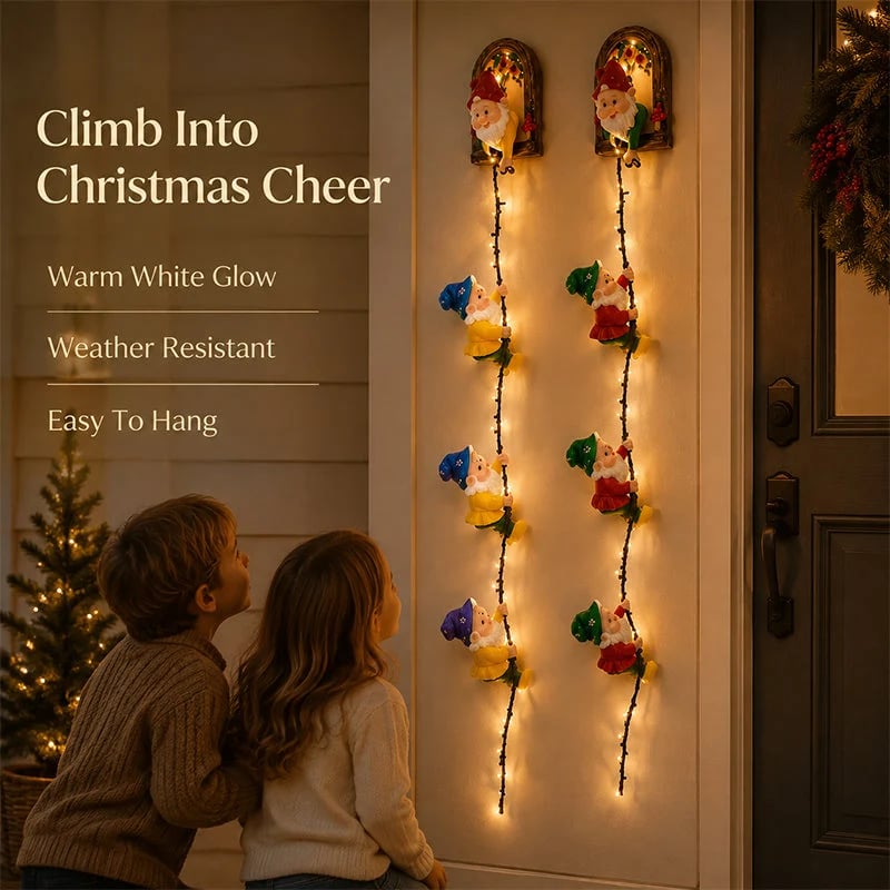 🔥Christmas Gnome String Lights – Cozy Lighted Wall Decoration