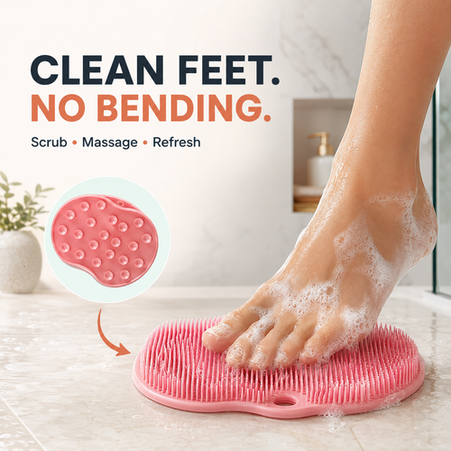 🔥 50% OFF 🦶 Hands-Free Foot Scrubber Mat – Clean, Exfoliate & Massage