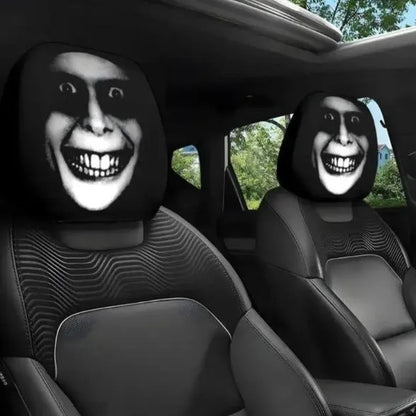 😆 Funny Cartoon Car Headrest Covers – 2PCS Universal Fit 🚗Spooky and funny car headrest covers