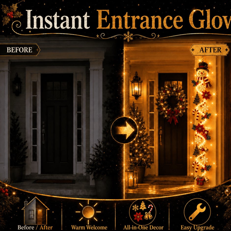 ⏳ Last day! 50% OFF – 🎄 Light-Up Christmas Door Hanger – 🎅6 Festive Designs