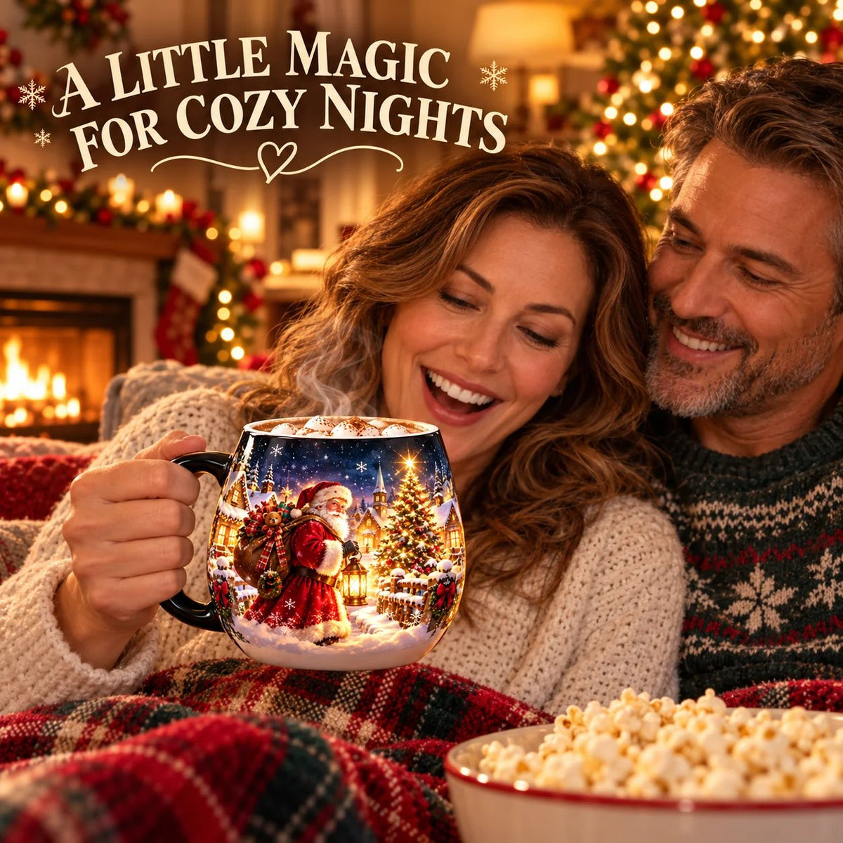 ⏳ Letzter Tag: 49 % Rabatt – ☕ Magic Heat-Revealing Christmas Village Coffee Mug (12 oz / 350 ml) with Santa Reveal 🎅