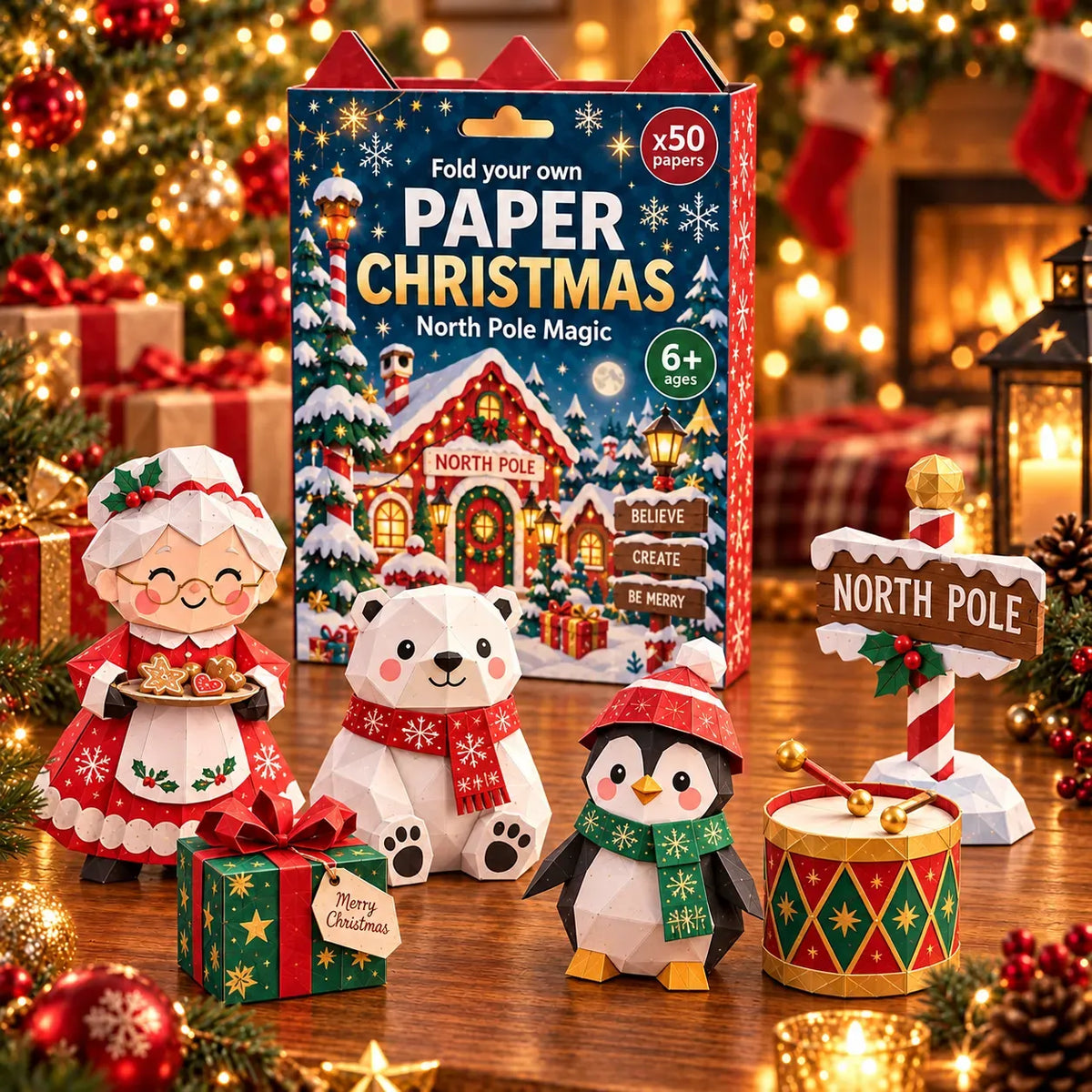 🎄✨ Create Your Own Christmas Magic – Easy 3D Layered Paper Craft Kit for Beginners