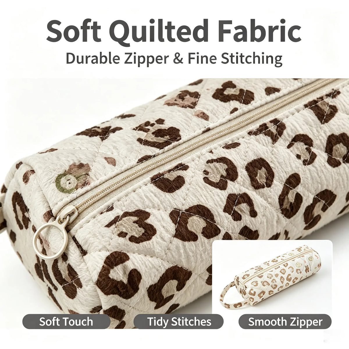 🔥 FINAL 50% OFF Quilted Multi‑Purpose Storage Bag, Portable Zipper Cosmetic Makeup Pouch 🎒