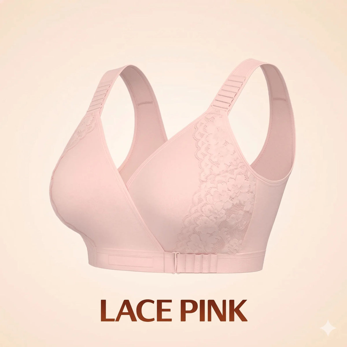Front-Closure Wireless Comfort Bra – Adjustable Straps & Gentle Support