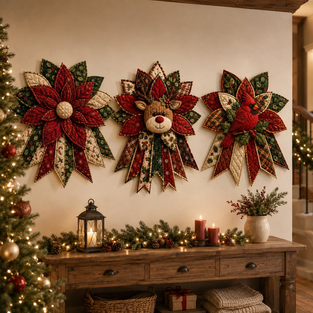 🎄 Oversized Christmas Quilted Door Hanger - DIY Sewing Kit