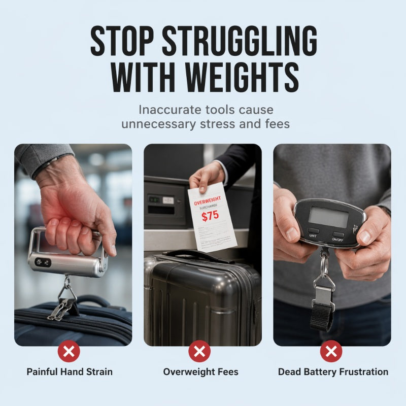 ⏰Portable Digital Hanging Scale – 50 kg Rechargeable Luggage Scale