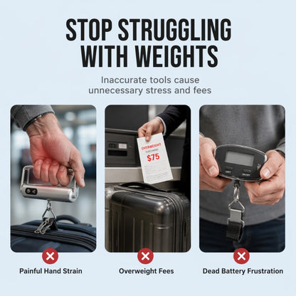 ⏰Portable Digital Hanging Scale – 50 kg Rechargeable Luggage Scale