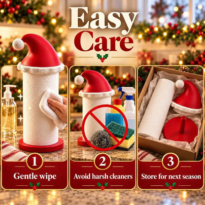 🎅 Santa Hat Paper Towel Holder - Festive Christmas Kitchen Decor 🎄