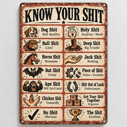 Funny Retro Metal Wall Art