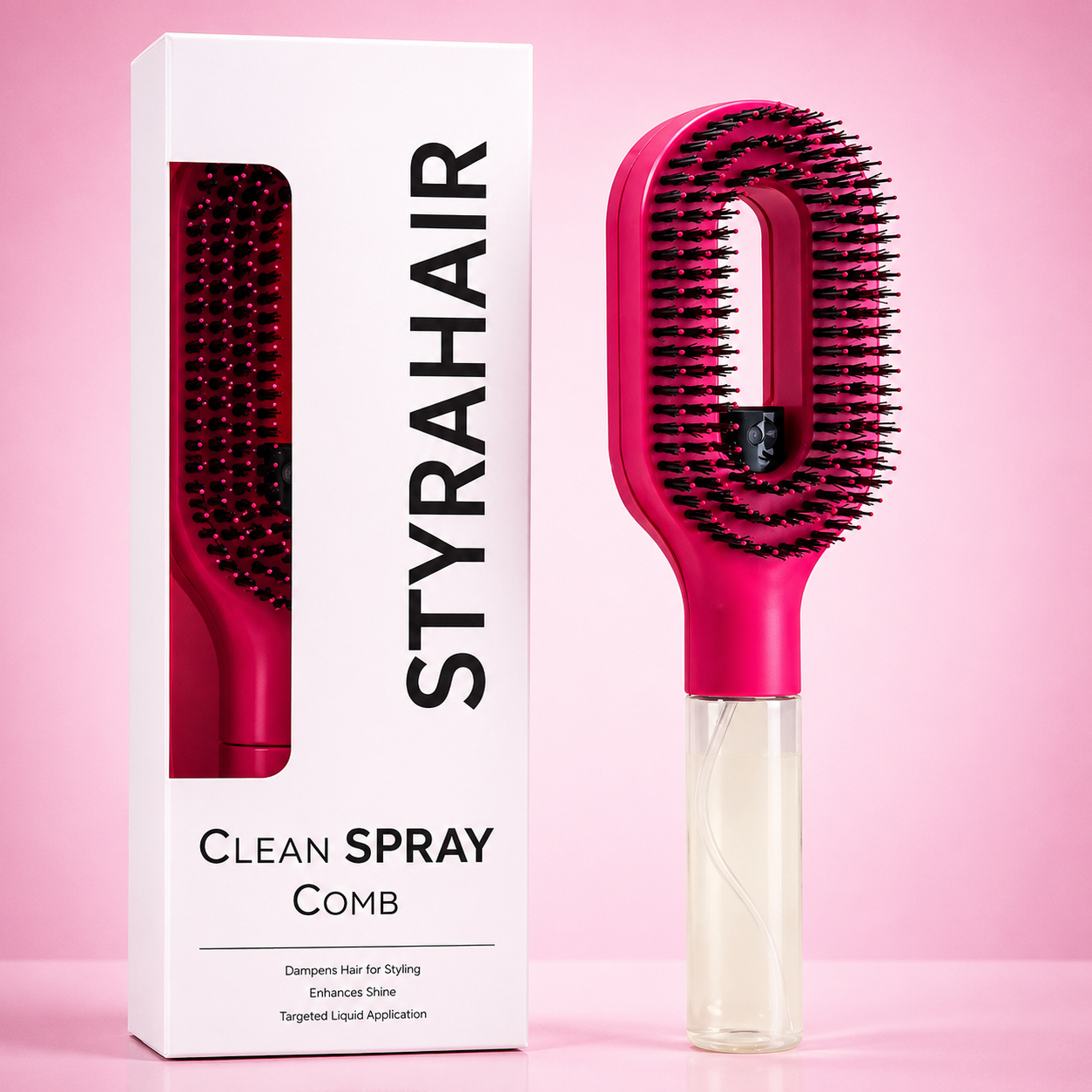 HydraMist™ 2-in-1 Spray Hair Brush | Detangling Brush with Fine Mist Water Spray