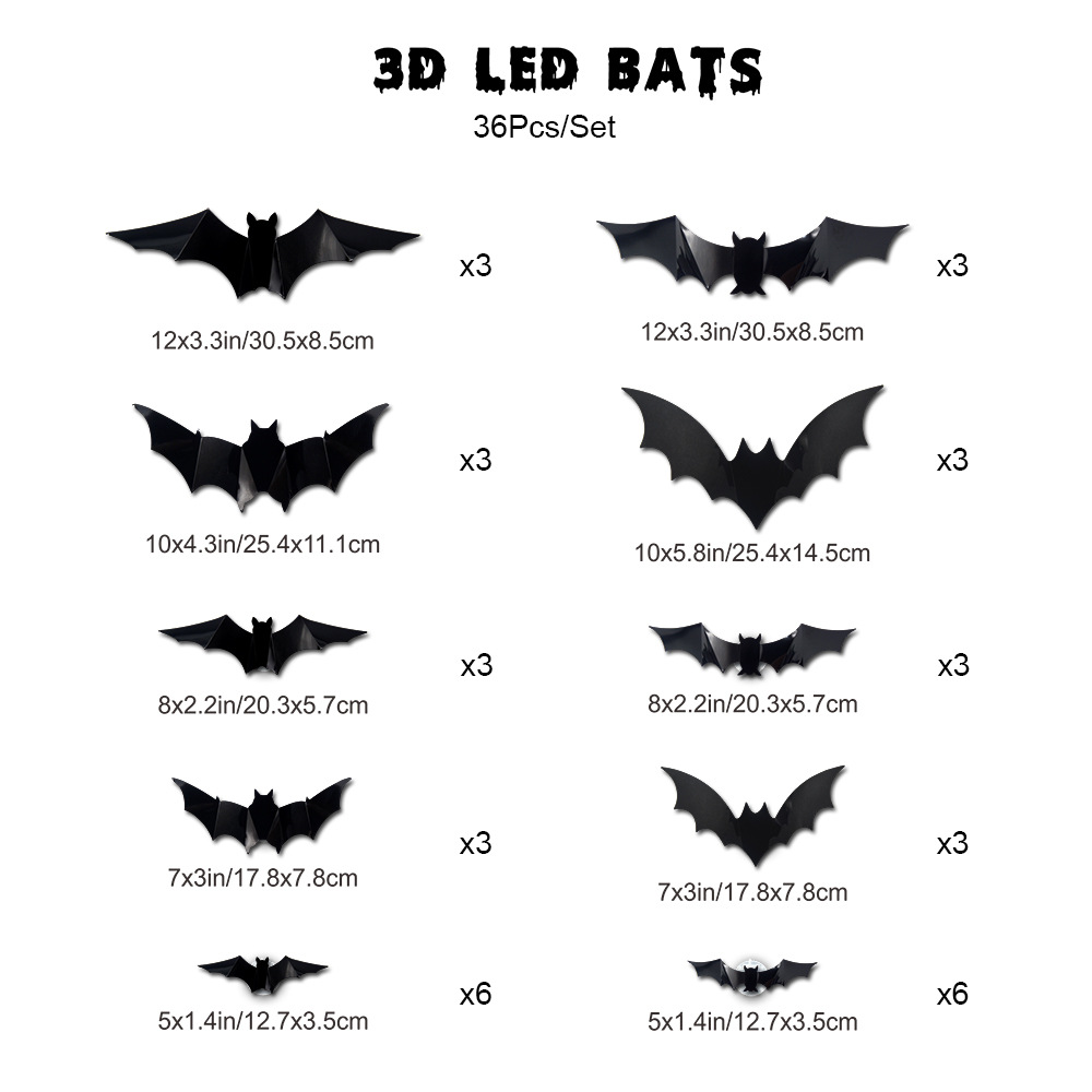 🦇 BatGlow™ 3D LED Bat Wall Decor