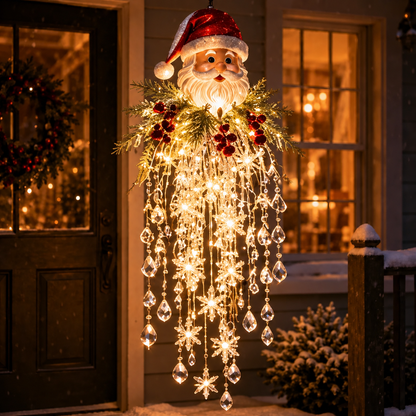 ❄️Crystal Cascade Christmas Light™ – Hanging Snowflake & Crystal LED Porch Décor ✨