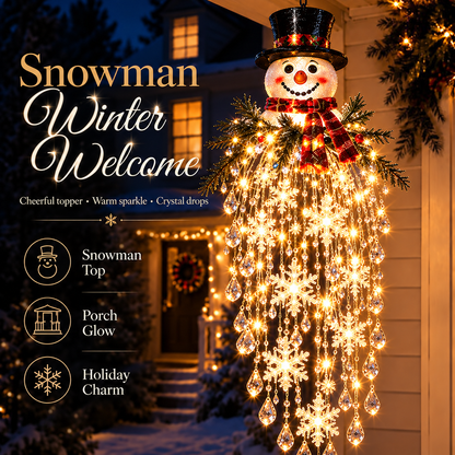 ❄️Crystal Cascade Christmas Light™ – Hanging Snowflake & Crystal LED Porch Décor ✨