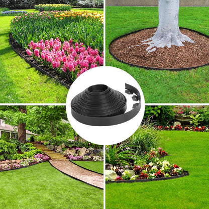 🌿 50% OFF No-Dig Landscape Edging Kit 🔨 Flexible Garden Border With Stakes
