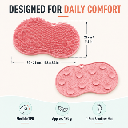 🔥 50% OFF 🦶 Hands-Free Foot Scrubber Mat – Clean, Exfoliate & Massage