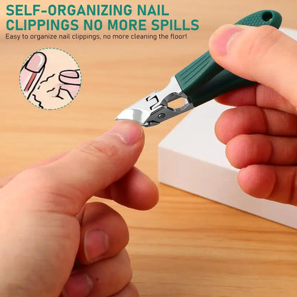 💚 3-Piece Nail Clipper Set 47% OFF 🦅 Wide Jaw & Long Handle for Thick Nails